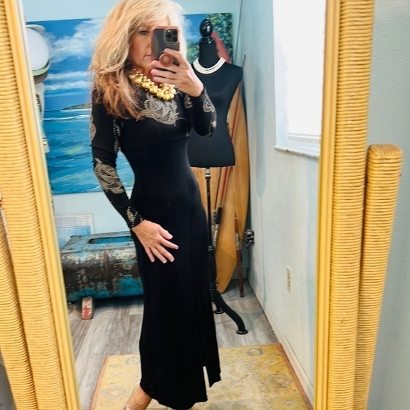 Yumi Mazao Dresses & Skirts - 🔥VTG Yumi Mazao Paris, Gorgeous BodCon,Front-Split Dress, Perfect, Size 8